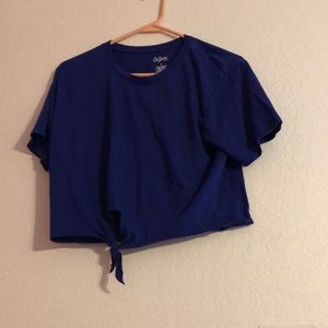 Blue crop top